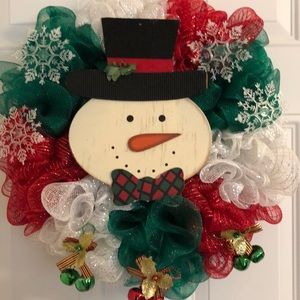 Snowman wreath